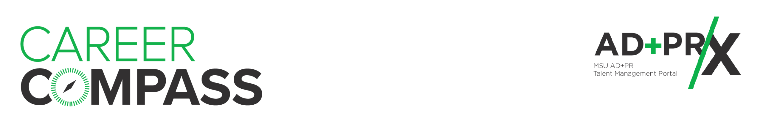 Image banner with the words "Career Compass" and the AD+PR/X logo